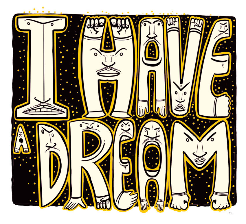 Ilustração tipográfica Have a Dream